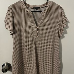Light Pink and Black Polyester Top